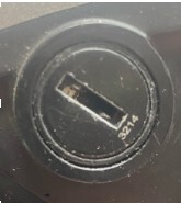 E-Bike battery lock face. Code 3214.