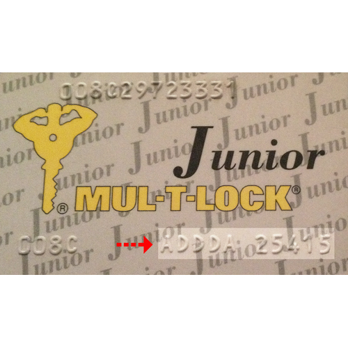 MulTLock Junior Keys Replacement Keys Ltd